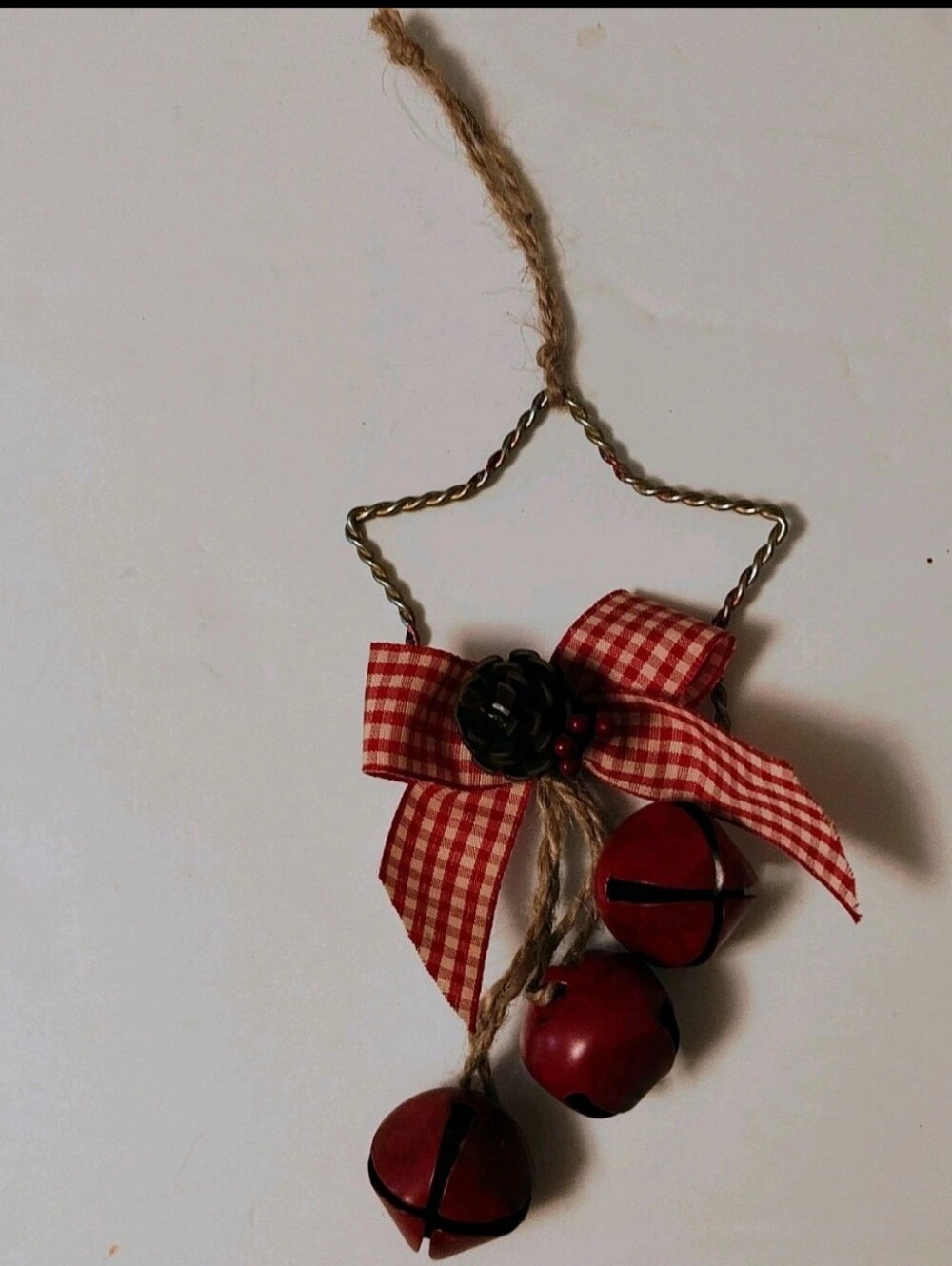 Holiday Time Rustic Jingle Bell Star Ornament